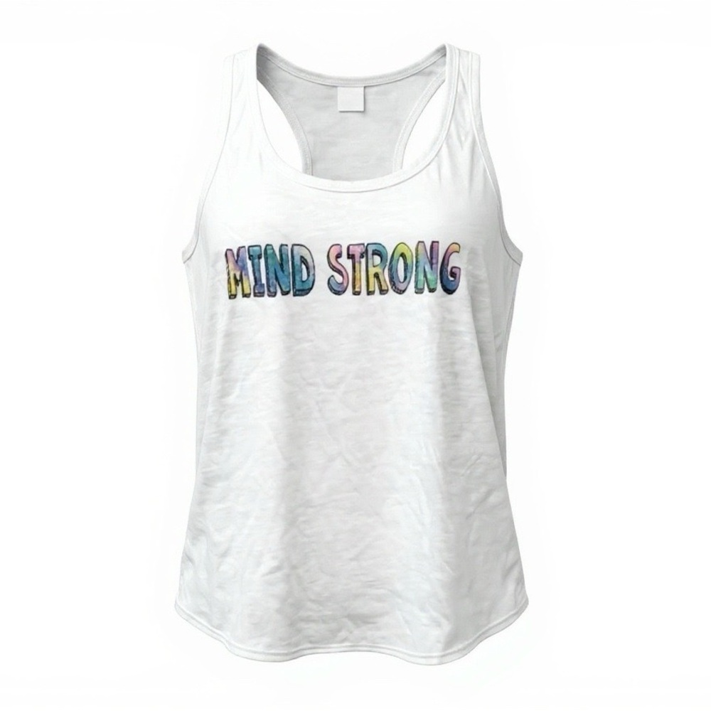 NWT Avocado Hi Low White Graphic Tank Top S Strong